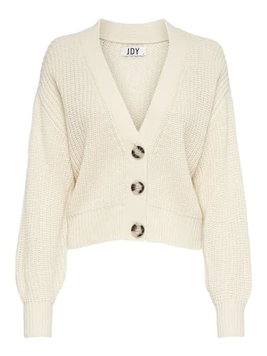 Women's justy KNT Noos L/S Short Cardigan, Eggnog, XXL