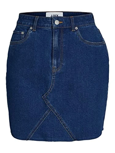 Women's Jxhazel Short Skirt Hw Rh AKM Ln, Medium Blue Denim/Detail:akm2, S