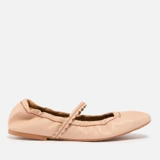 Womens Kaddy Leather Ballet Flats - Pink