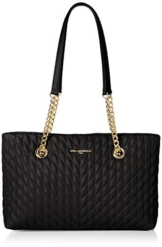 Women's Karolina Chain Carry Bag, Black/Gold, One Size
