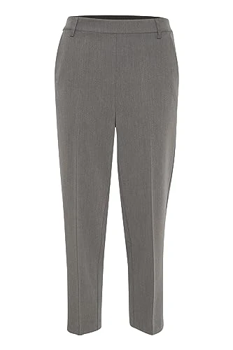 Women's KAsakura HW Cropped Pants, Dark Grey Melange, 40