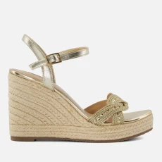 Womens Kaspar Espadrille Wedge Sandals - Gold