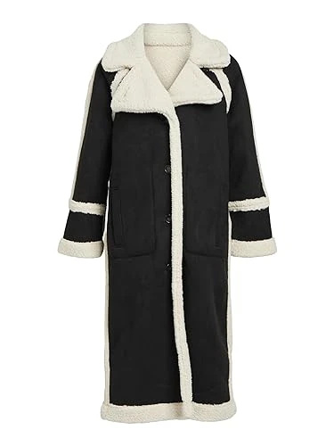 Womens Khalesi Shearling Coat Black S