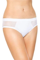 Womens Knickers Mesh Classic Briefs Underwear Pineapple Pattern Panties FG9098 White