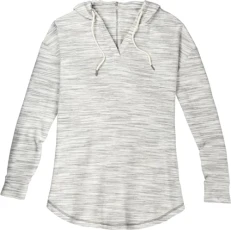Women's Knit V-Neck Pullover Hoodie Top Hooded Sweatshirt, Grey Space Dye, XXL Women's Knit V-Neck Pullover Hoodie Top Hooded Sweatshirt, Grey Space Dye, XXL