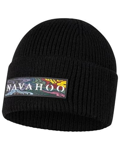 Women's Knitted Beanie Hat Biscuit Magic 14 M, black, M