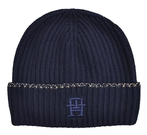 Women's Knitted Beanie Hat Festive Luxe Beanie One Size Blue, blue, One Size Fits All