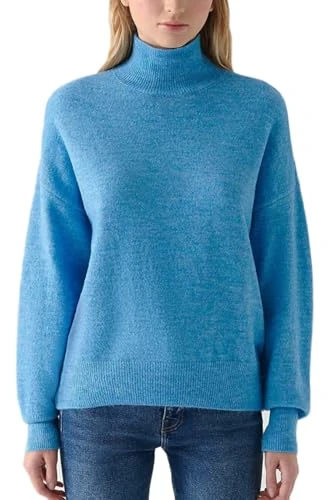 Women's Knitted Jumper - Comfort - Blue, blue, XL