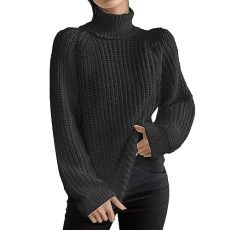 Women's Knitted Jumper Winter Jumper Knitted Tops Knitted Jumper Turtleneck Women's Pullover Long Sleeve Pullover Fine Knit Long Sleeve Casual Chunky Knit Jumper Stretch Tops Knitted Oversize Knitted