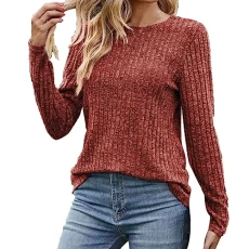 Womens Knitted Jumpers V Neck Long Sleeve Pullover Plain Lightweight Sweaters Casual Relaxed Fit Tunic Tops Dressy Casual Fall Shirts Trendy Loose Basic Sweatshirts UK 8-16