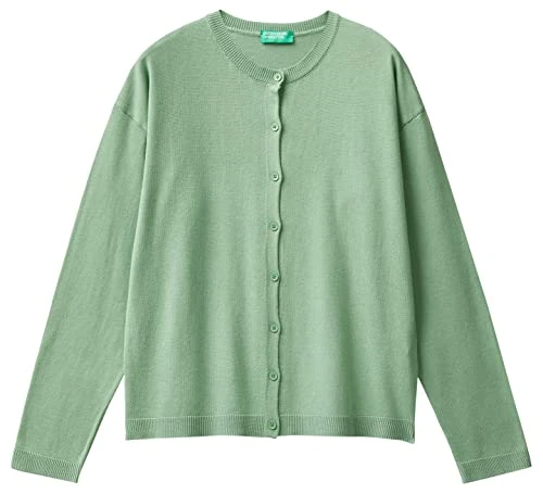 Women's Korean Jersey M/L 103cd500i Cardigan Sweater, Light Green 2k7, S