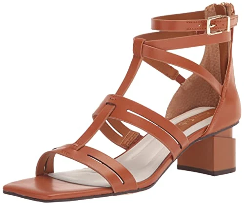 Women's Korie Strappy Heeled Sandal, Tan Brown, 3.5 UK