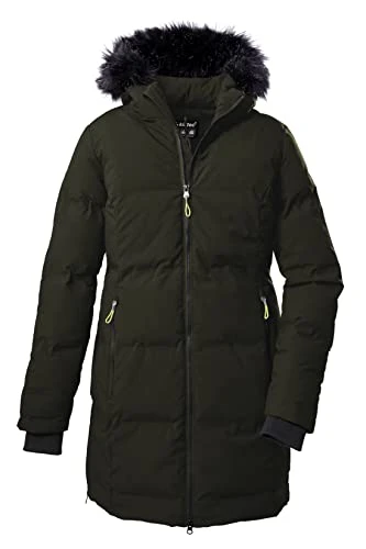 Women's Kow 209 Wmn Qltd Prk Winter coat/parka in down look with zip-off Hood, Dark Olive, 40