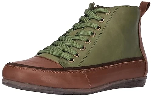 Women's Laces Sneaker, Olive D Brown, 5 UK