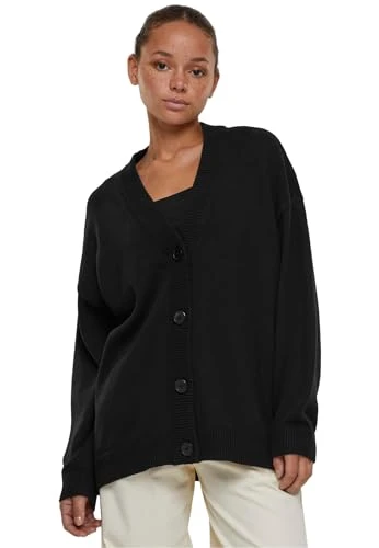 Women's Ladies Big Oversized Cardigan Sweater, Black, XXXL