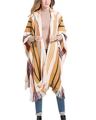 Womens Ladies Casual Hoodie Shawl Outwear Knitted Jumper Cardigan Knitwear Top One Size