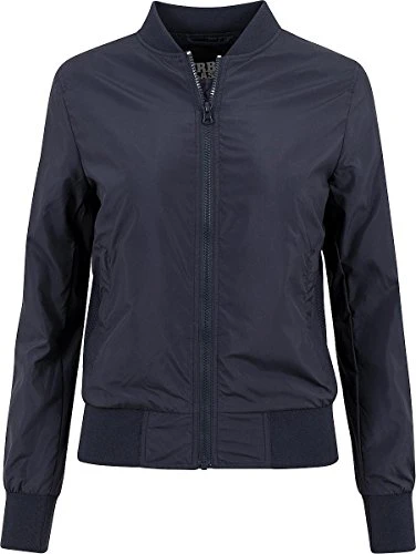 Women's Ladies Light Bomber Jacket, Blue (Navy 155), Small, S