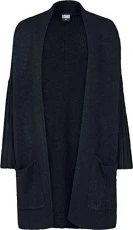 Women's Ladies Oversized Cardigan Sweater, Black/Grey, S