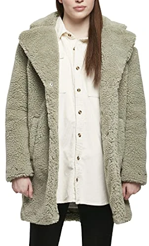 Women's Ladies Oversized Sherpa Coat Jacket, softsalvia, XL