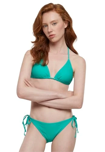 Women's Ladies Recycled Triangle Bikini, Ferngreen, M