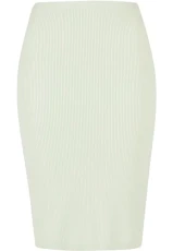 Women's Ladies Rib Knit Midi Skirt, Lightmint, 3XL