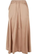 Women's Ladies Satin Midi Skirt, Beige, M