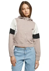 Women's Ladies Short 3-Tone Crinkle Jacket, Duskrose/whitesand/Black, XXXXL Women's Ladies Short 3-Tone Crinkle Jacket, Duskrose/whitesand/Black, XXXXL