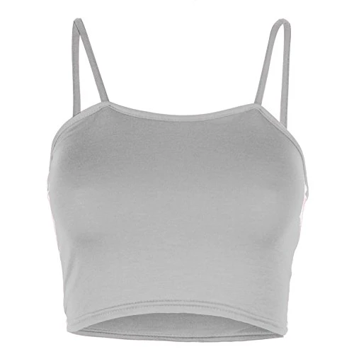 Womens Ladies Sleeveless Strappy Plain Camisole Bandeau Boobtube Bralet Crop Top/Color: Coral/Size: S-M