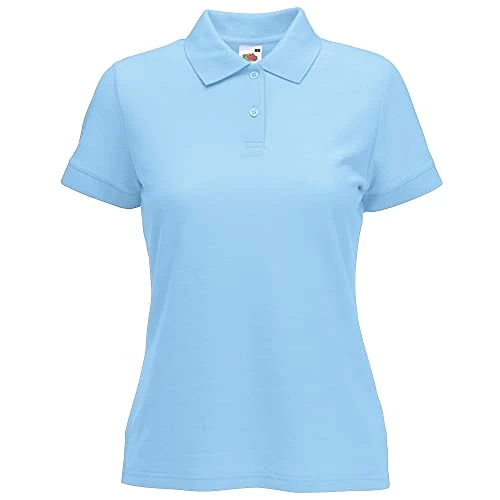 Womens Lady-Fit 65/35 Short Sleeve Polo Shirt (M) (Sky Blue)