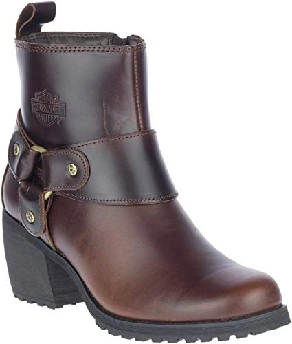 Women's Lalanne Harness Motorcycle Boot, Brown, 6