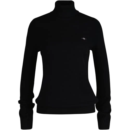 Womens Lambswool Rollneck Sweater Black S