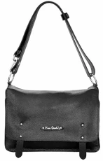 Women's Large Hobo Handbag, Real Leather, Multifunction, 31x22x12 cm, Black Women's Large Hobo Handbag, Real Leather, Multifunction, 31x22x12 cm, Black