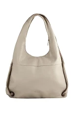 Women's leather shoulder bag, 4000 linen, Normal