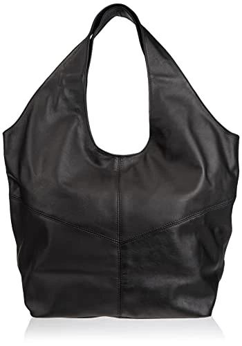 Women's Ledertasche_3-000126 Shoppers, 0000 Black, 1