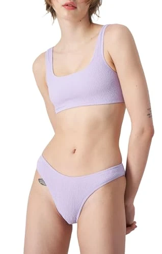 Women's Legacy American Classics Swimwear Stretch Light Crinkle Bottom Bikini, Lavender, S