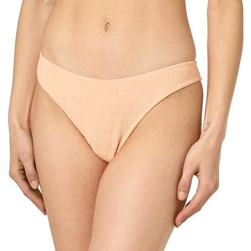 Women's Legacy Icons Swimwear W-Stretch Light Crinkle Nylon Bottom Bikini, Pink Peach, M