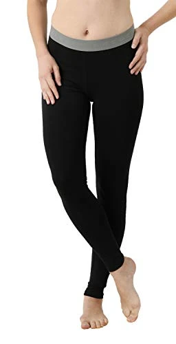 Women's Leggings/Thermal Bottoms Organic Stretch Cotton Black XS