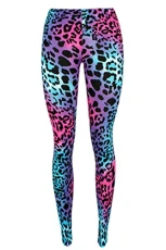 Womens Leopard Animal Print Ladies Stretch Full Length Leggings Pants - Multi Leopard - 16-18