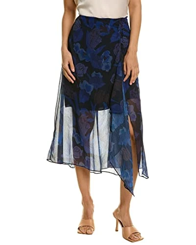 Womens Lexy Midi Skirt, 4, Blue