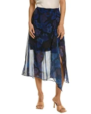 Womens Lexy Midi Skirt, 4, Blue Womens Lexy Midi Skirt, 4, Blue