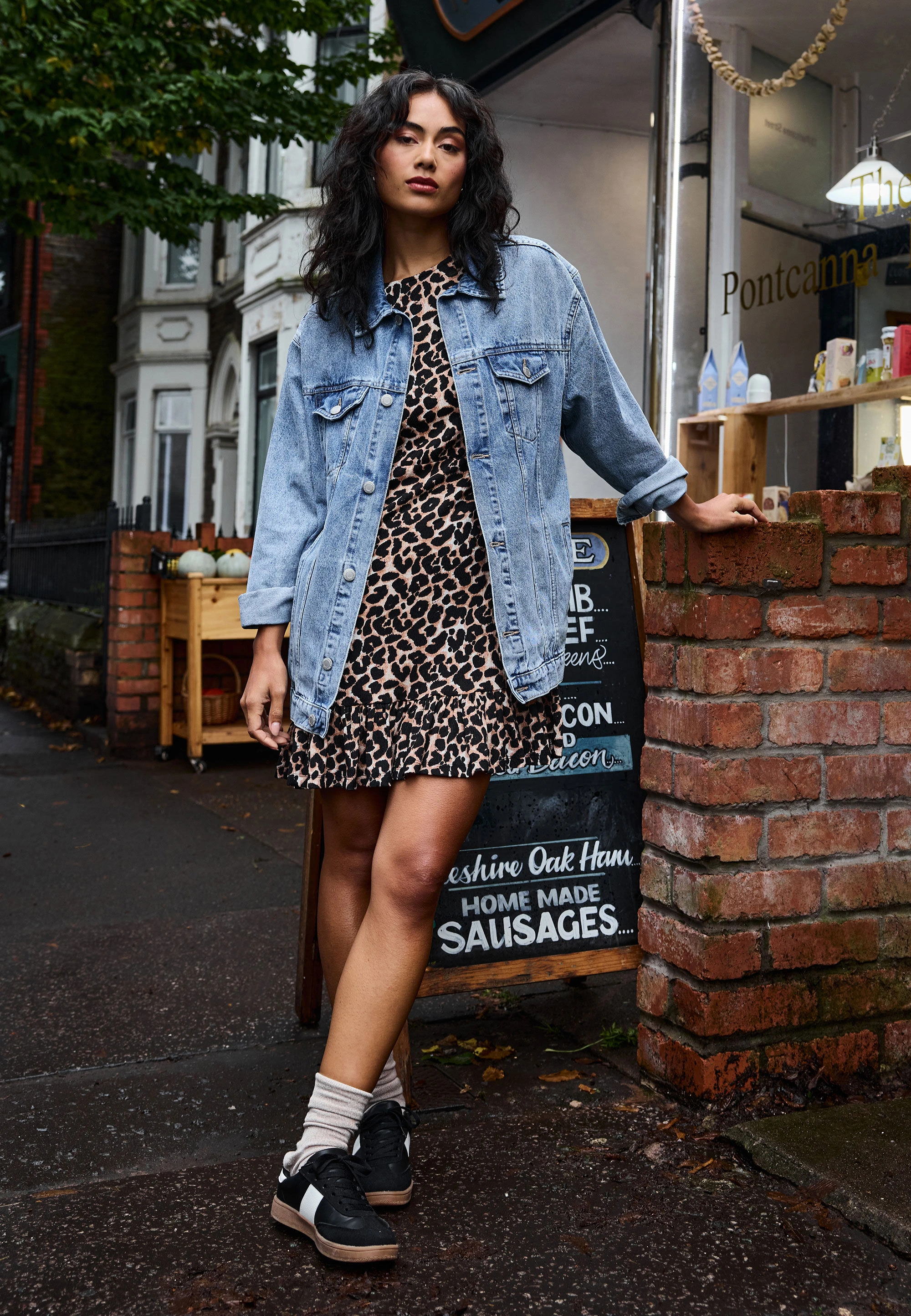 Womens Light Blue Oversized Denim Jacket