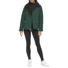 Women's Light-Weight Jacket Transitional, Quilted Short Emerald, S
