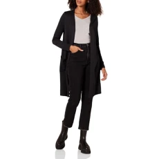 Women's Lightweight Longer Length Cardigan Jumper (Available in Plus Size), Black, XXL Women's Lightweight Longer Length Cardigan Jumper (Available in Plus Size), Black, XXL