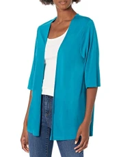 Women's Lightweight Open Cardigan Sweater, Ocean Depths, Medium Women's Lightweight Open Cardigan Sweater, Ocean Depths, Medium