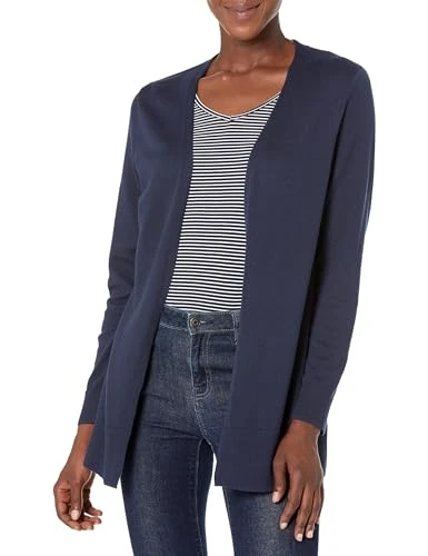 Women's Lightweight Open-Front Cardigan Jumper (Available in Plus Size), Navy, XL