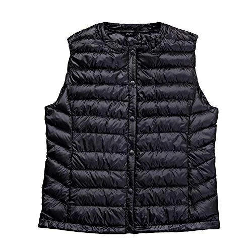 Womens Lightweight Puffer Vest Packable Casual Jacket Gilet Bodywarmer Black 2XL