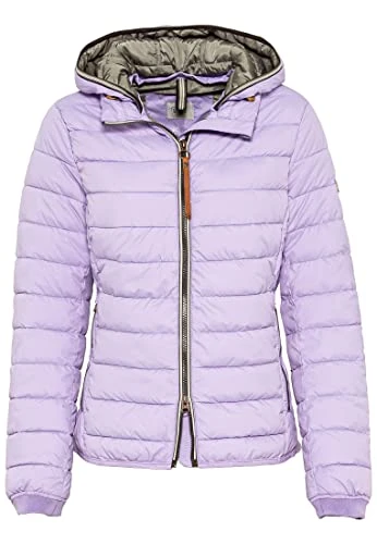 Women's Lightweight Quilted Jacket with Removable Hood Blouson, Lilac, 42