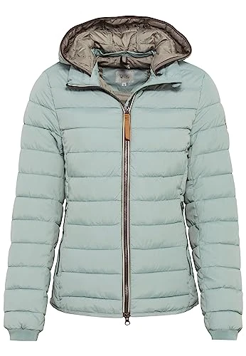 Women's Lightweight quilted jacket with removable Hood, Green Grey, 40