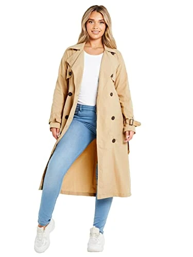 Womens Lightweight Trench Coat Mac Tan