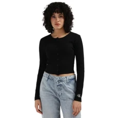 Women's Lightweight Woven Label Rib Cardigan, Black (Ck Black), XS Women's Lightweight Woven Label Rib Cardigan, Black (Ck Black), XS